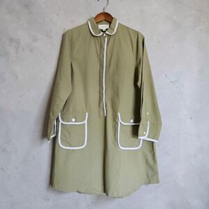 Pomander Place by Tuckernuck Moss Green Perkins Shirt Dress Womens XL Shift Mini